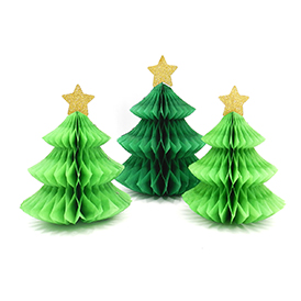 Honeycomb christmas trees