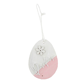 Pink wood egg