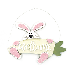 Easter welcome front door wooden hanging decor