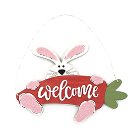 Easter welcome front door wooden hanging decor