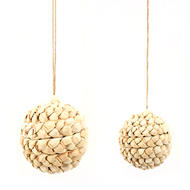 Corn husk natural material ball ornament