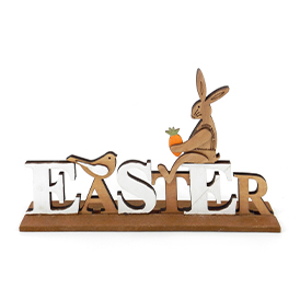 Easter letters wooden table decor