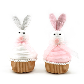 Spring pink/white bunny table top