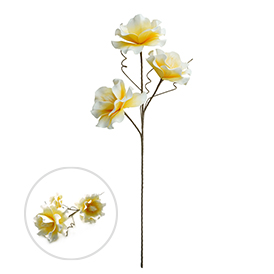 Yellow artificial flowers stem