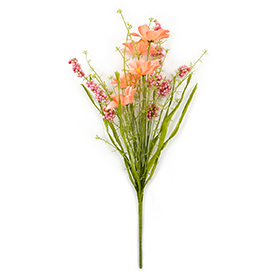 Orange wild flowers bush