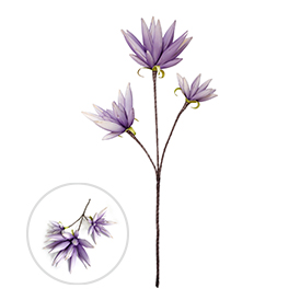 Purple artifical flower stem