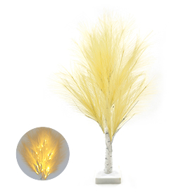 Yellow pampas arrangement LED tree light