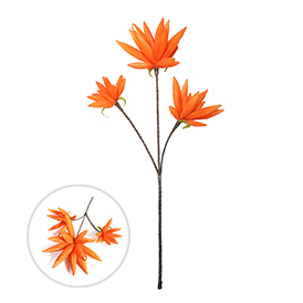 Orange artifical flower stem