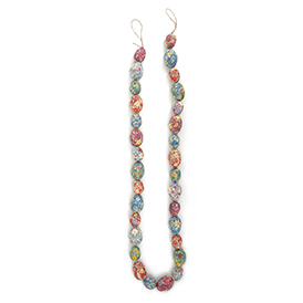 Spring floral printed eggs garland