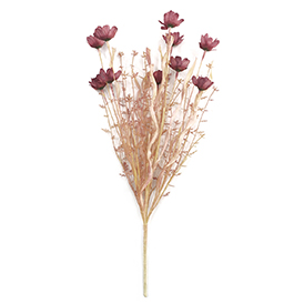 Dark red artifical poppy flowers bush
