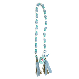 Blue beads with tassels garland