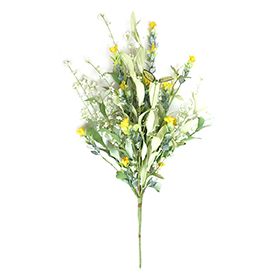 Floral artifical flowers bush