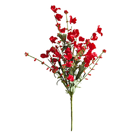Red blossom artifical flowers bush