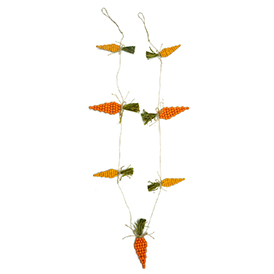 Wooden beads carrot garland
