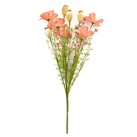 Artifical poppy flowers bush