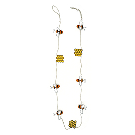 Spring bee and honeycomb garland