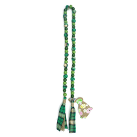 Green beads with tassels garland