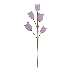 Purple wooden tulip pick