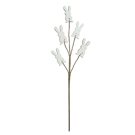 White wooden bunny pick