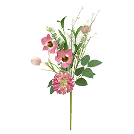 Pompom blossom lantern berry leaves mix pick
