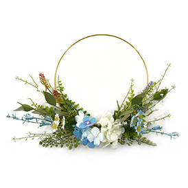 Spring hydrangea and lvs wreath