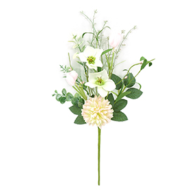 Pompom blossom lantern berry leaves mix pick
