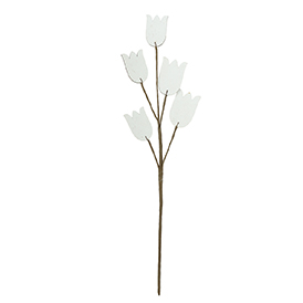 White wooden tulip pick