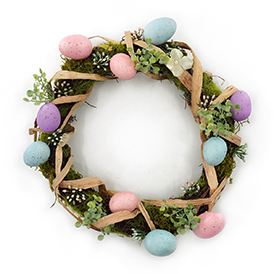 Easter egg and twig wreath