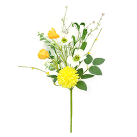 Pompom blossom lantern berry mix pick