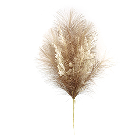 Dark coffee pampas and artificial leaf combination