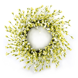 Spring winter jasmine twig wreath