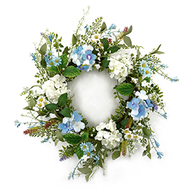 Spring hydrangea twig wreath