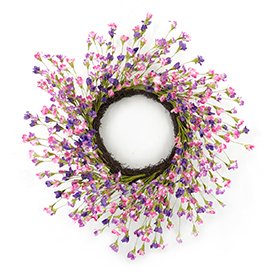 Spring winter jasmine and twig wreath