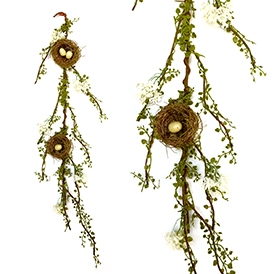 Spring nest and eggs garland