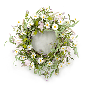 Spring magritte EVA lvs wreath