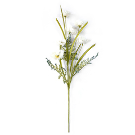 Faux white flowers spray