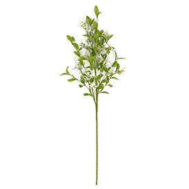 White wild artificial flowers stem