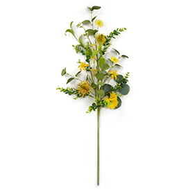 Floral artificial flowers stem