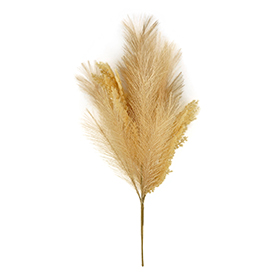 Brown pampas and artificial leaf combination