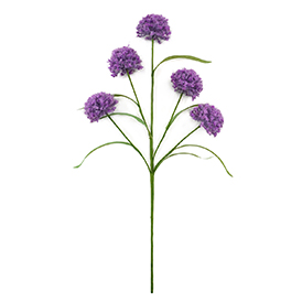 Purple dandelion artificial flowers stem