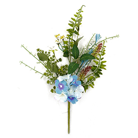 Spring hydrangea and lvs pick blue