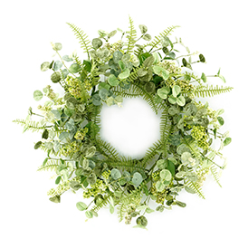 Spring eucalyptus lvs and berry wreath