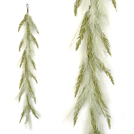 Spring green pampas garland