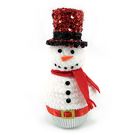 Red hat snowman decoration