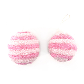 Horizontal striped pink ball