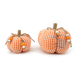 Orange gingham pumpkin