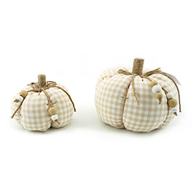 Light brown gingham pumpkin
