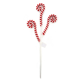 Red white wool spiral spary