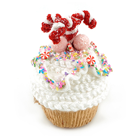Decorate cupcakes with candy sticks
