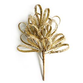Golden christmas decor pick